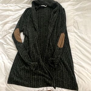 Cardigan with elbow patches